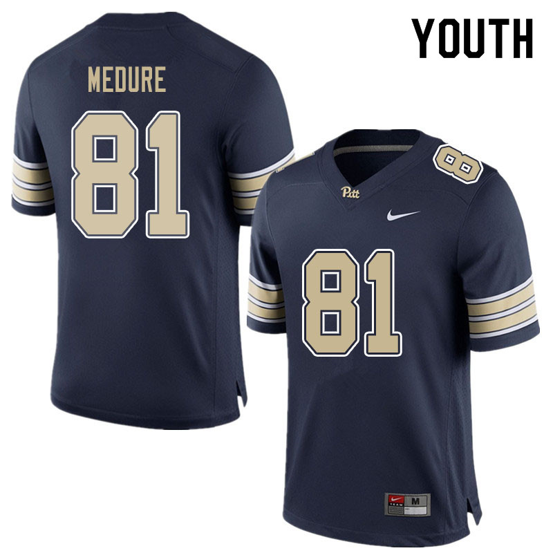 Youth #81 Jim Medure Pitt Panthers College Football Jerseys Sale-Blue